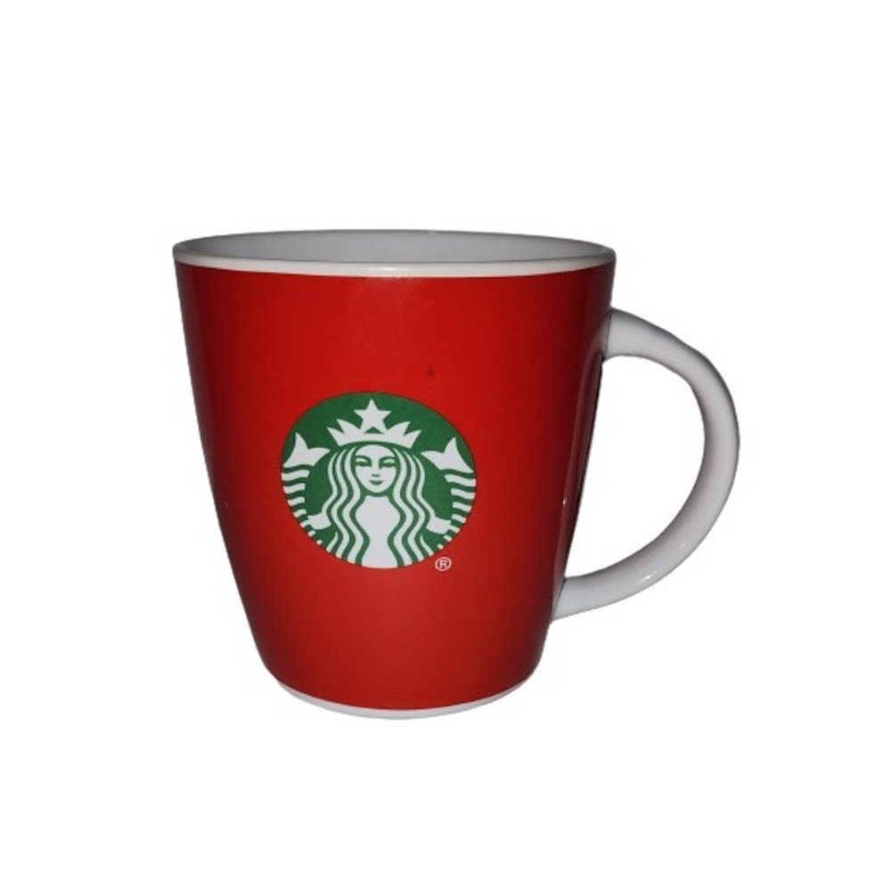 Starbucks Coffee Mug 12oz Tall Mermaid Logo Red White Green